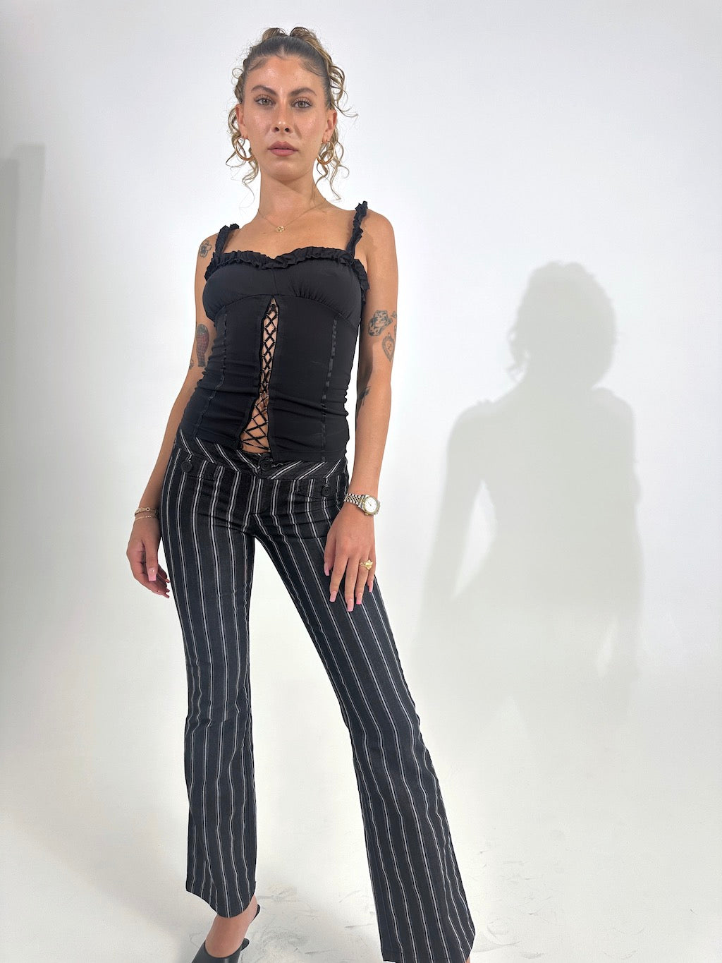 2000s Low Waisted Stripe Pants