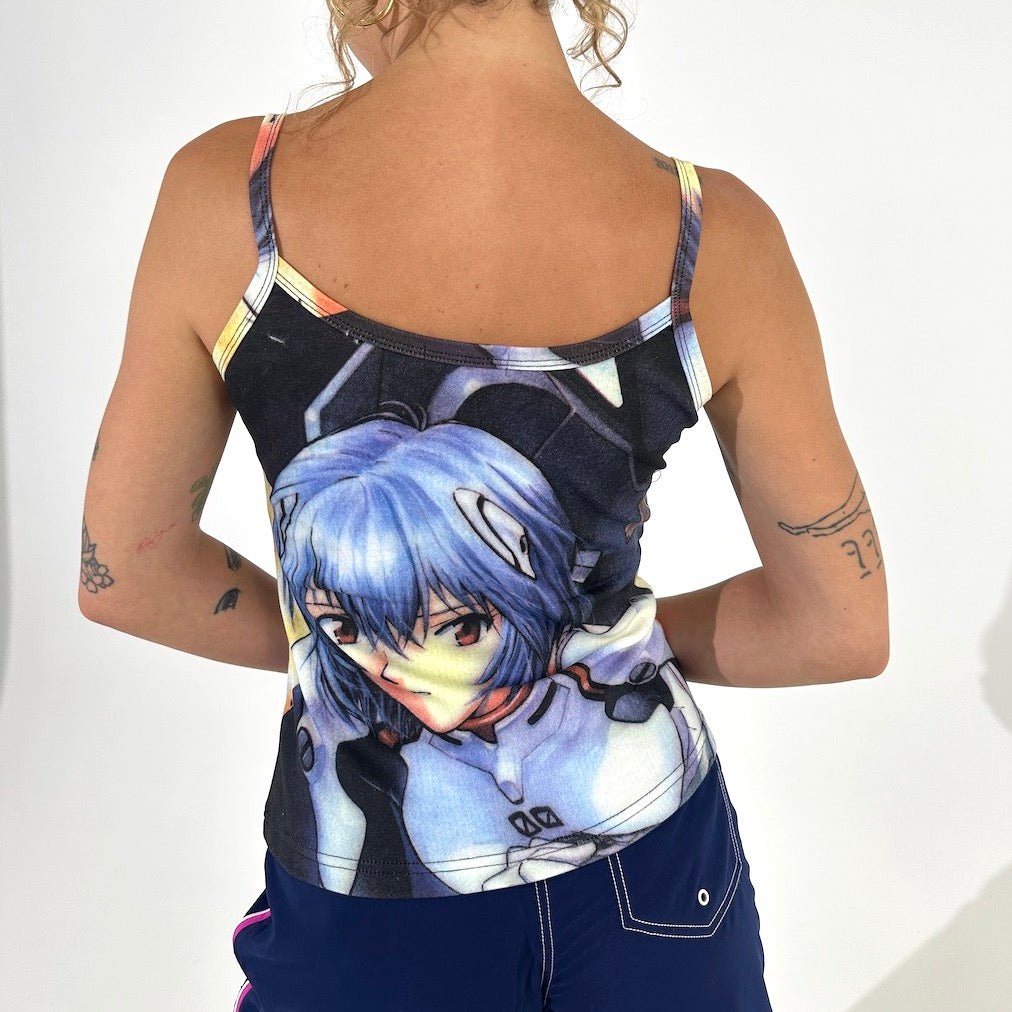 90s Anime  Rei Ayanami  Light Blue SInglet top