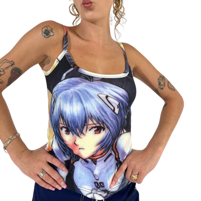 90s Anime  Rei Ayanami  Light Blue SInglet top