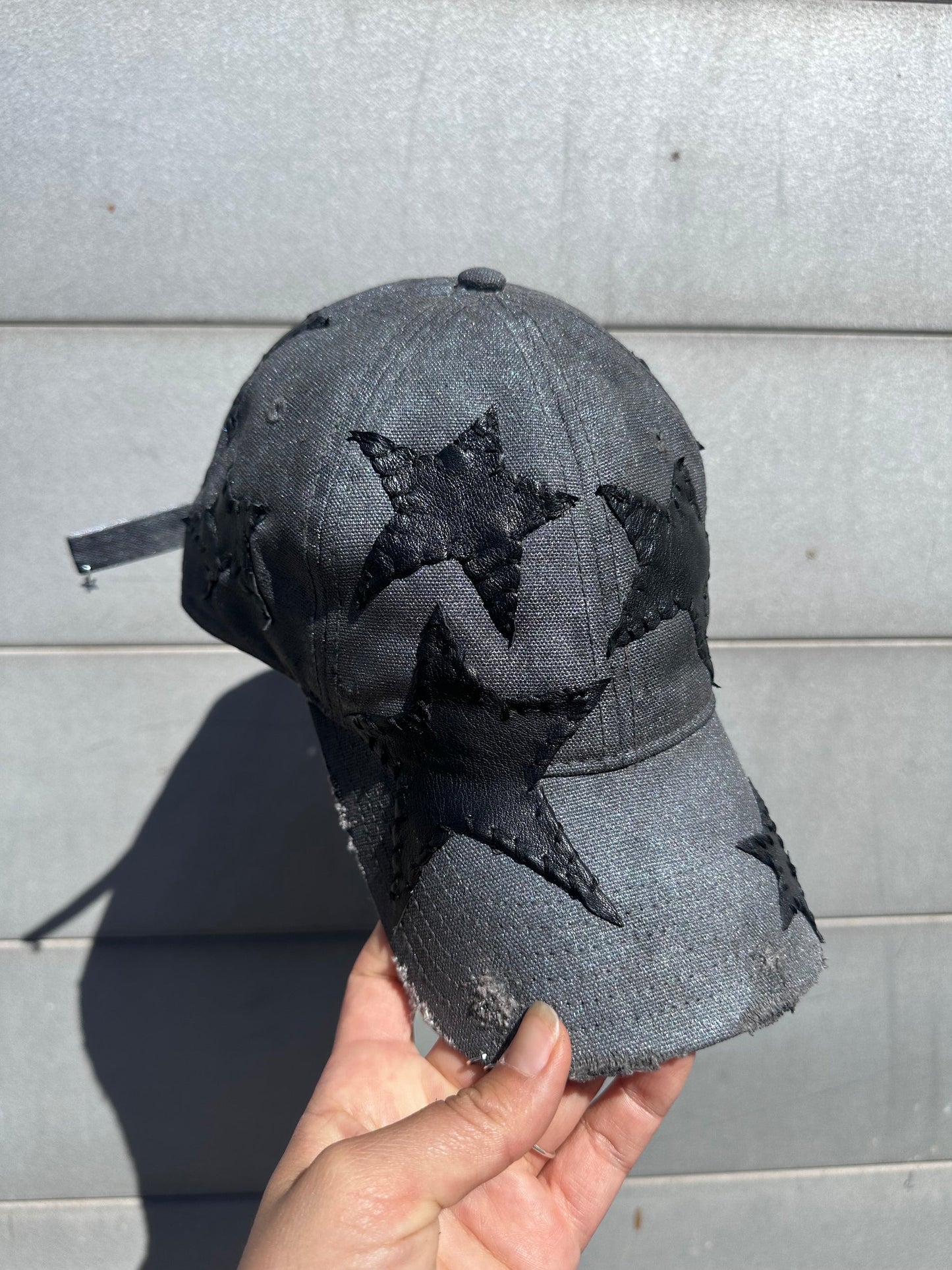 Metallic ‘Leather Star’ Cap