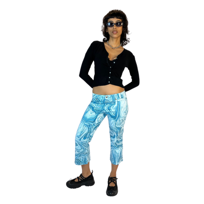 Blue Tie Dye Capris