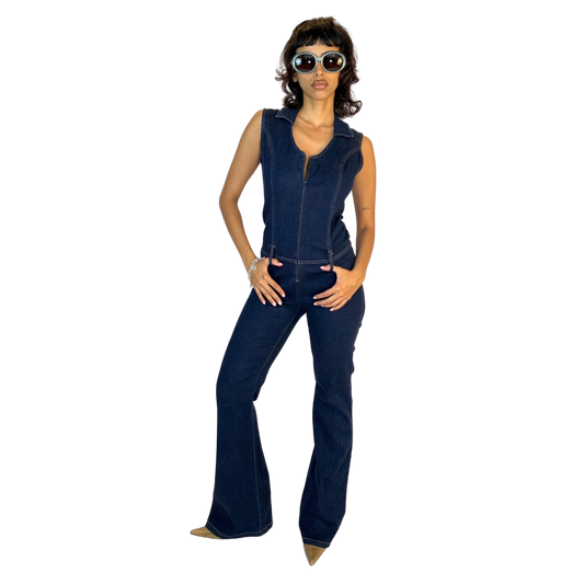 Denim Jumpsuit Sleeveless