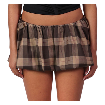 Bubble Skirt Choc Plaid