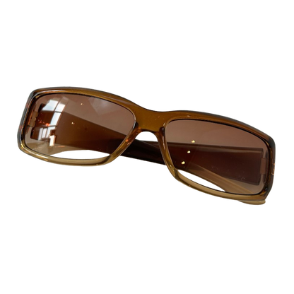 2000s Tan Skater Wrap Sunglasses