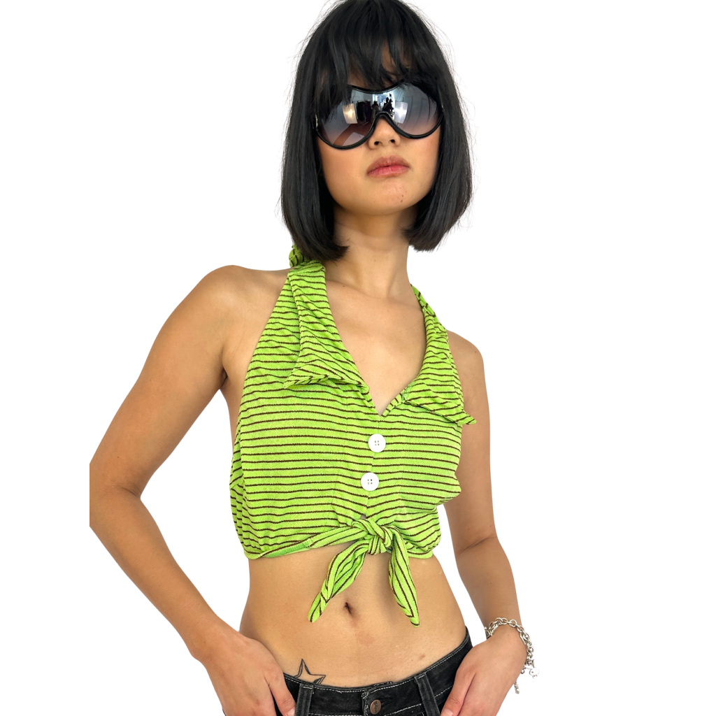 Lime Cropped Halter