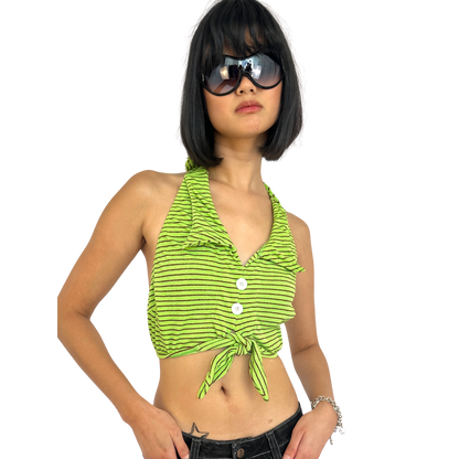 Lime Cropped Halter