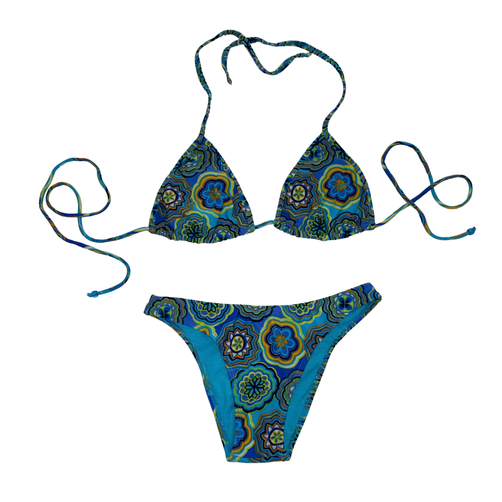 Blue Brazlian Cut Bikini