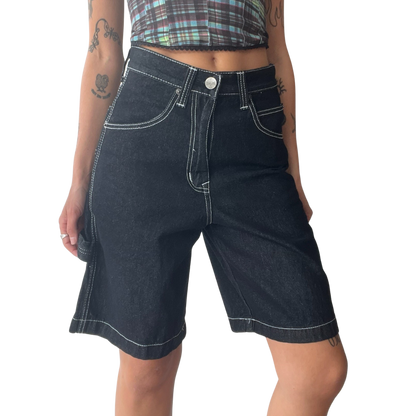 Black Denim Jorts