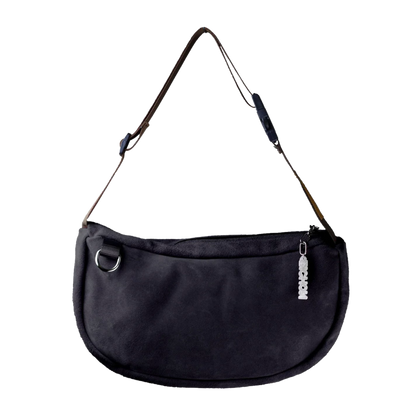 Everyday Suede Slouch Bag - Black