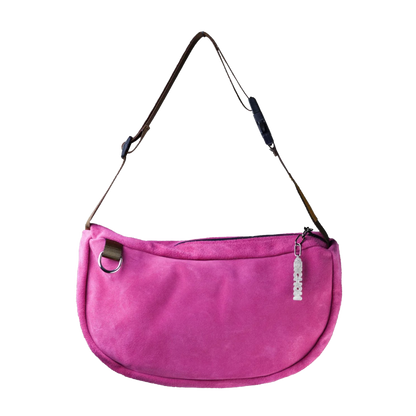 Everyday Suede Slouch Bag - Pink