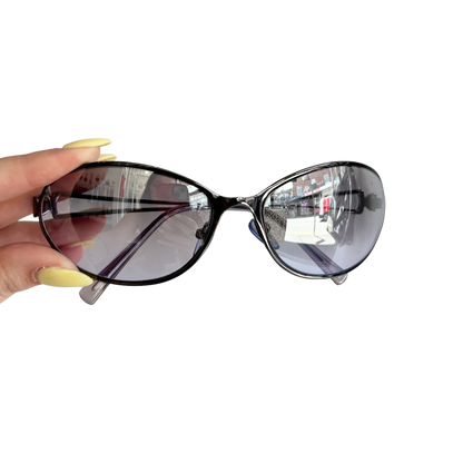 Purple Round Reflective Vintage Sunglasses