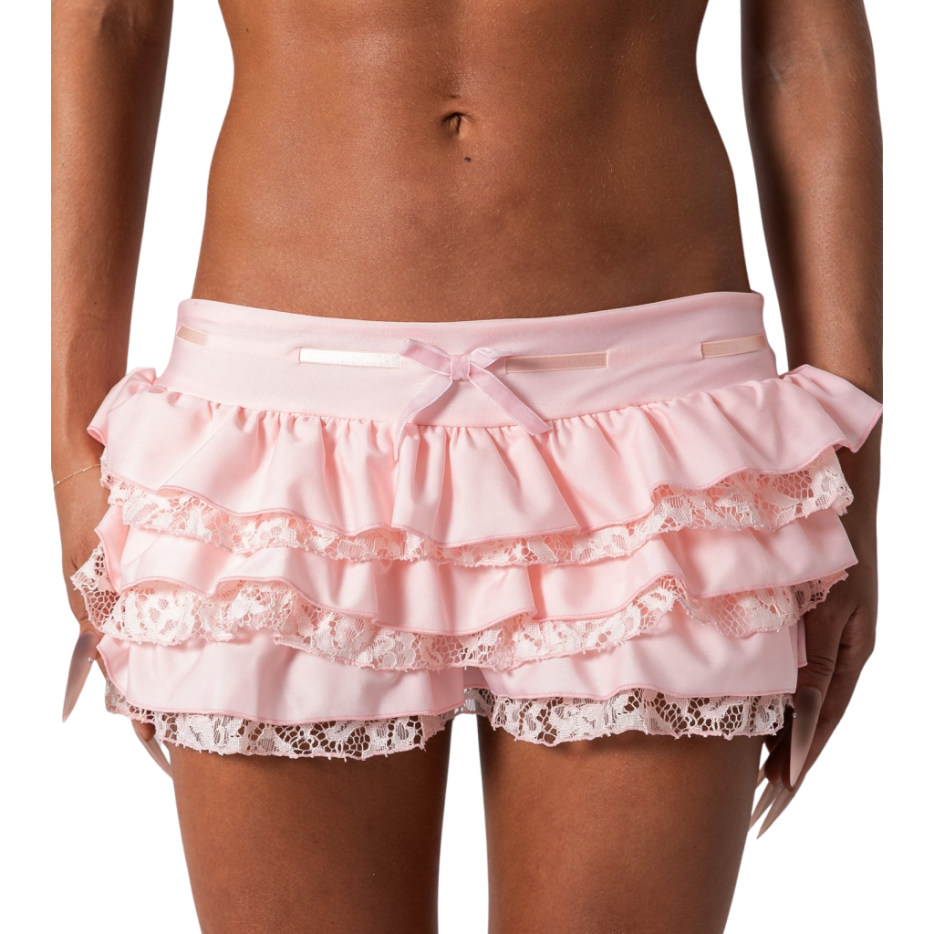 Iris Ruffle Short - Pink