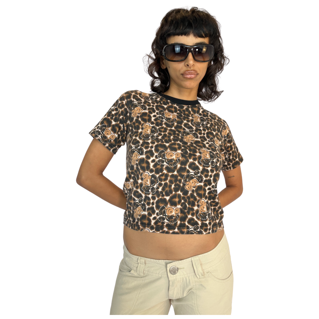 Hysteric Glamour Leopard Print Baby Tee