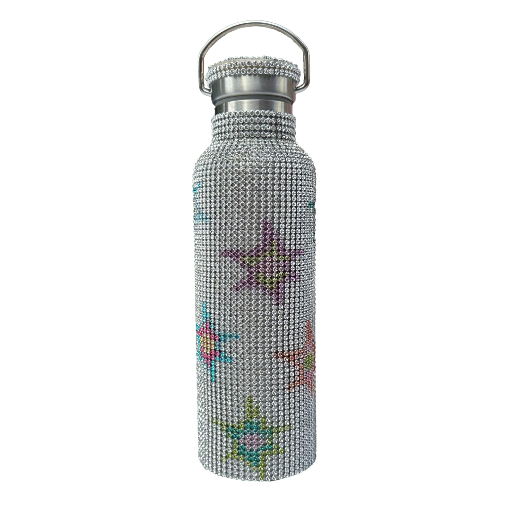 Starburst Multi Rhinestone Water Bottle