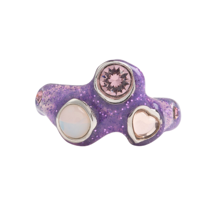 Glitter Lilac Florence Ring