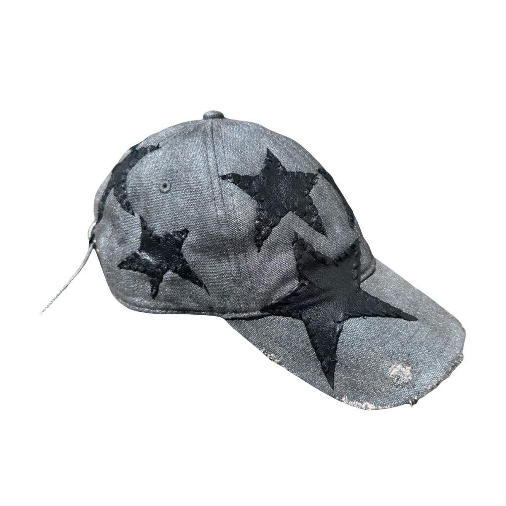 Metallic ‘Leather Star’ Cap