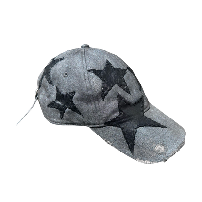 Metallic ‘Leather Star’ Cap