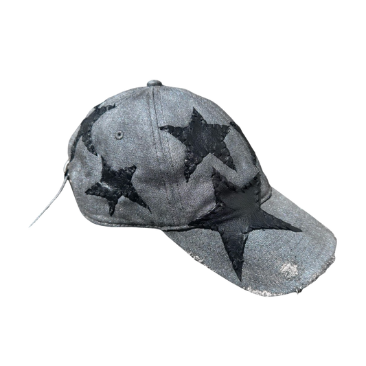 Metallic ‘Leather Star’ Cap