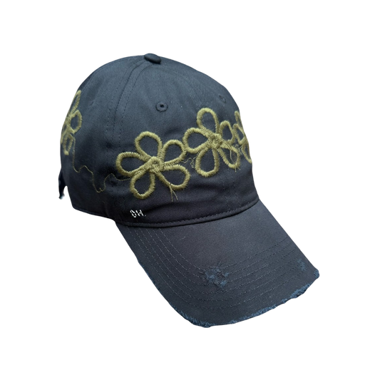 Khaki Daisies Cap