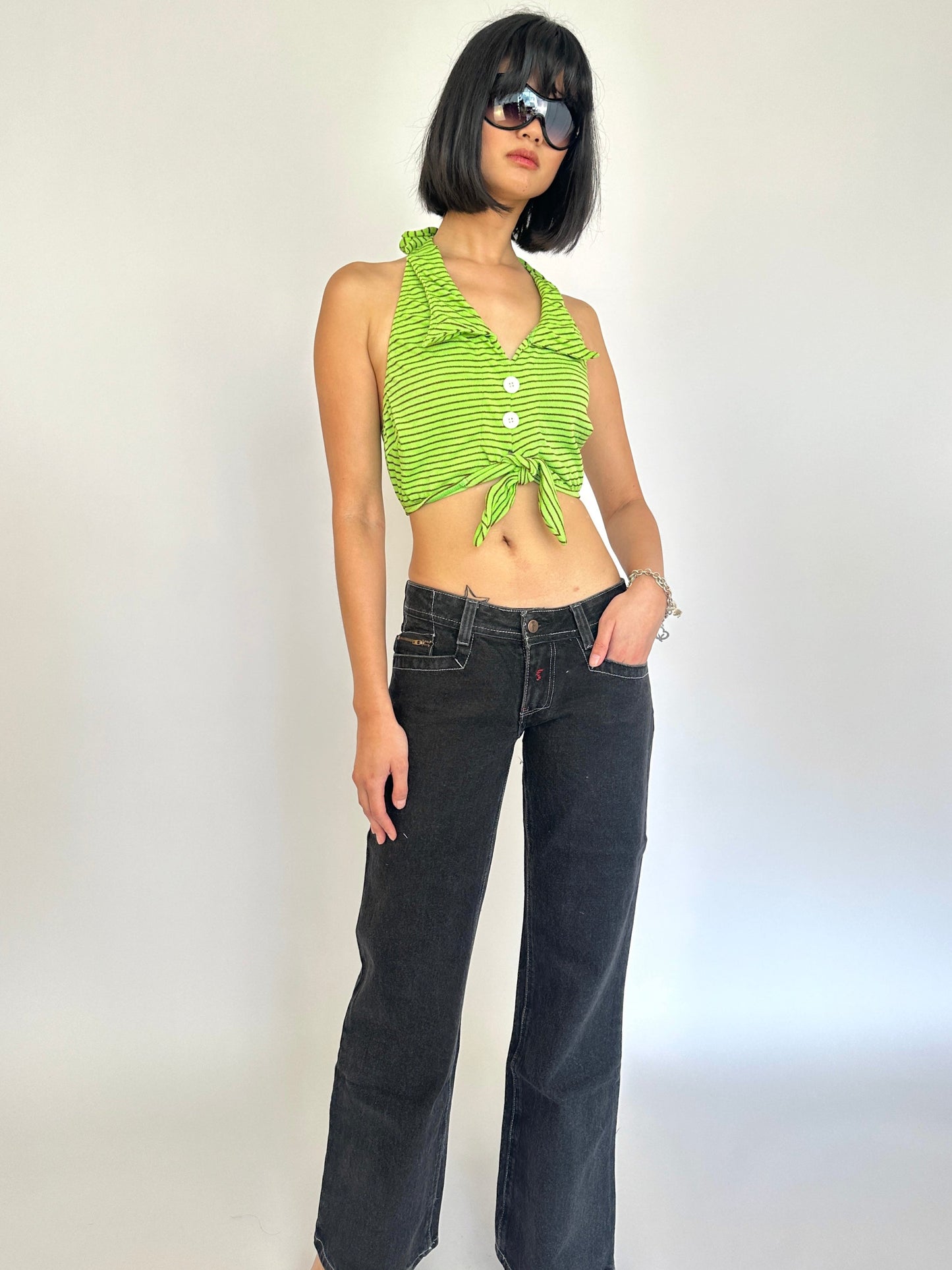 Lime Cropped Halter