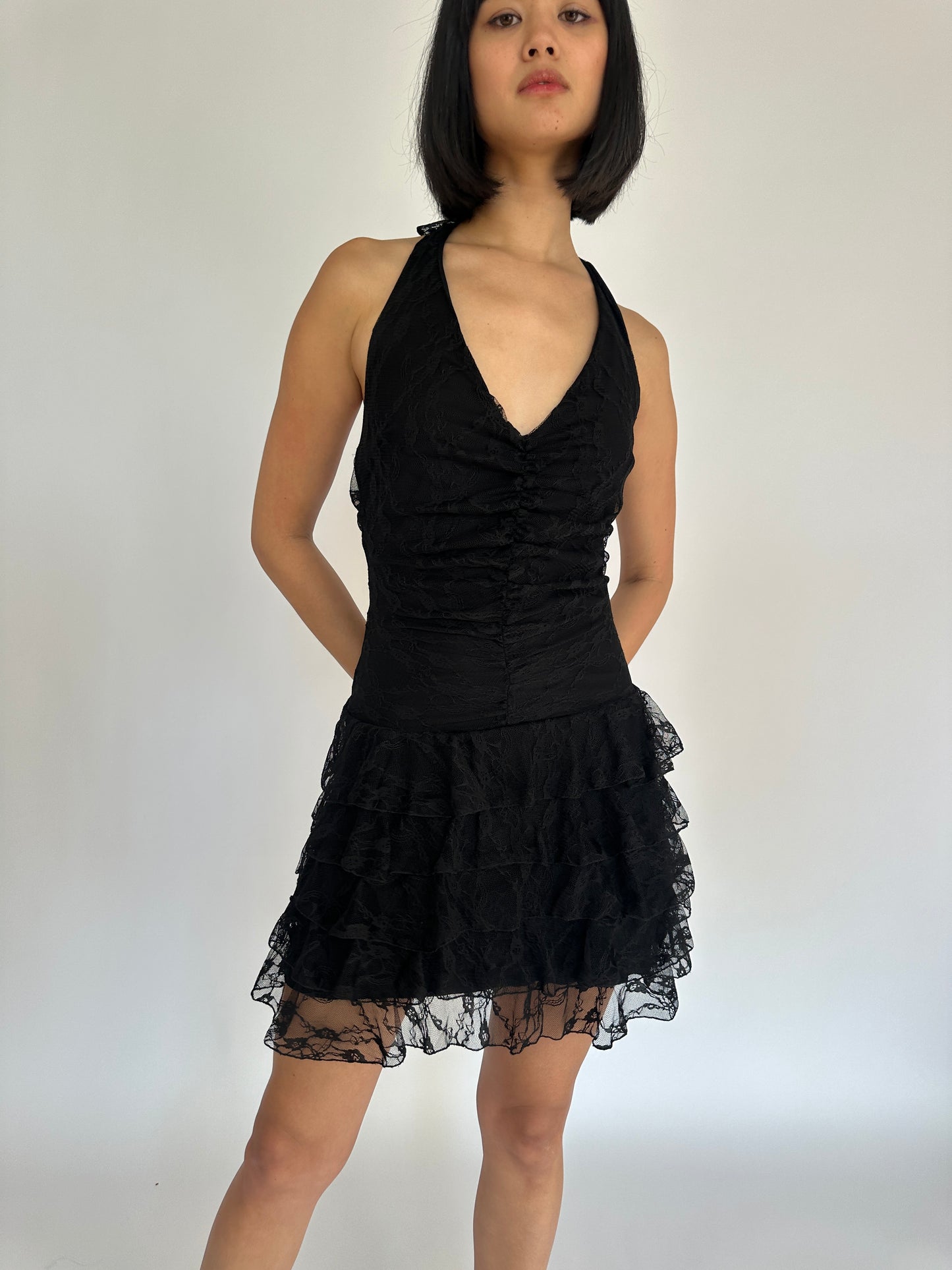 Black Lace Mini Dress