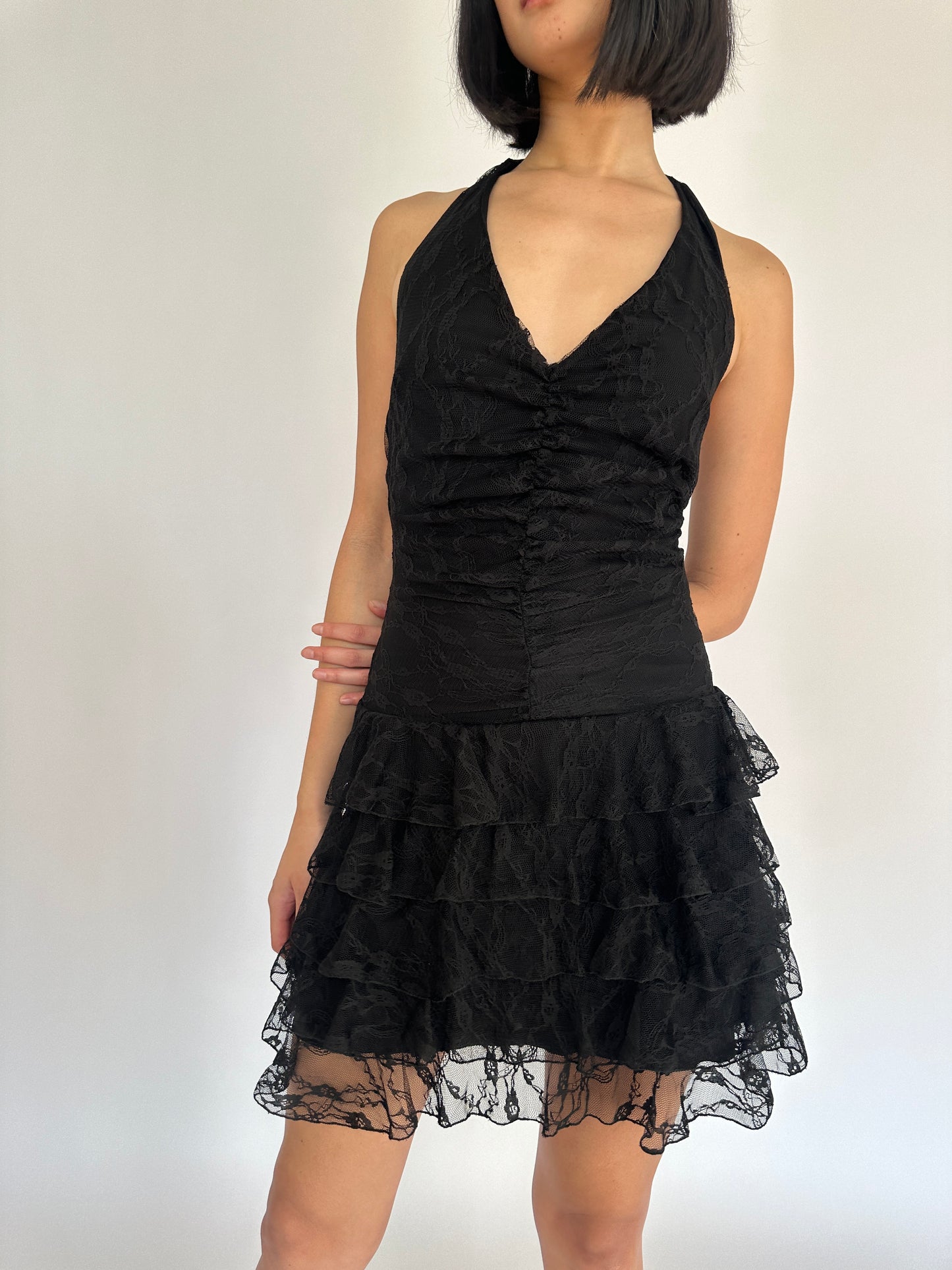 Black Lace Mini Dress