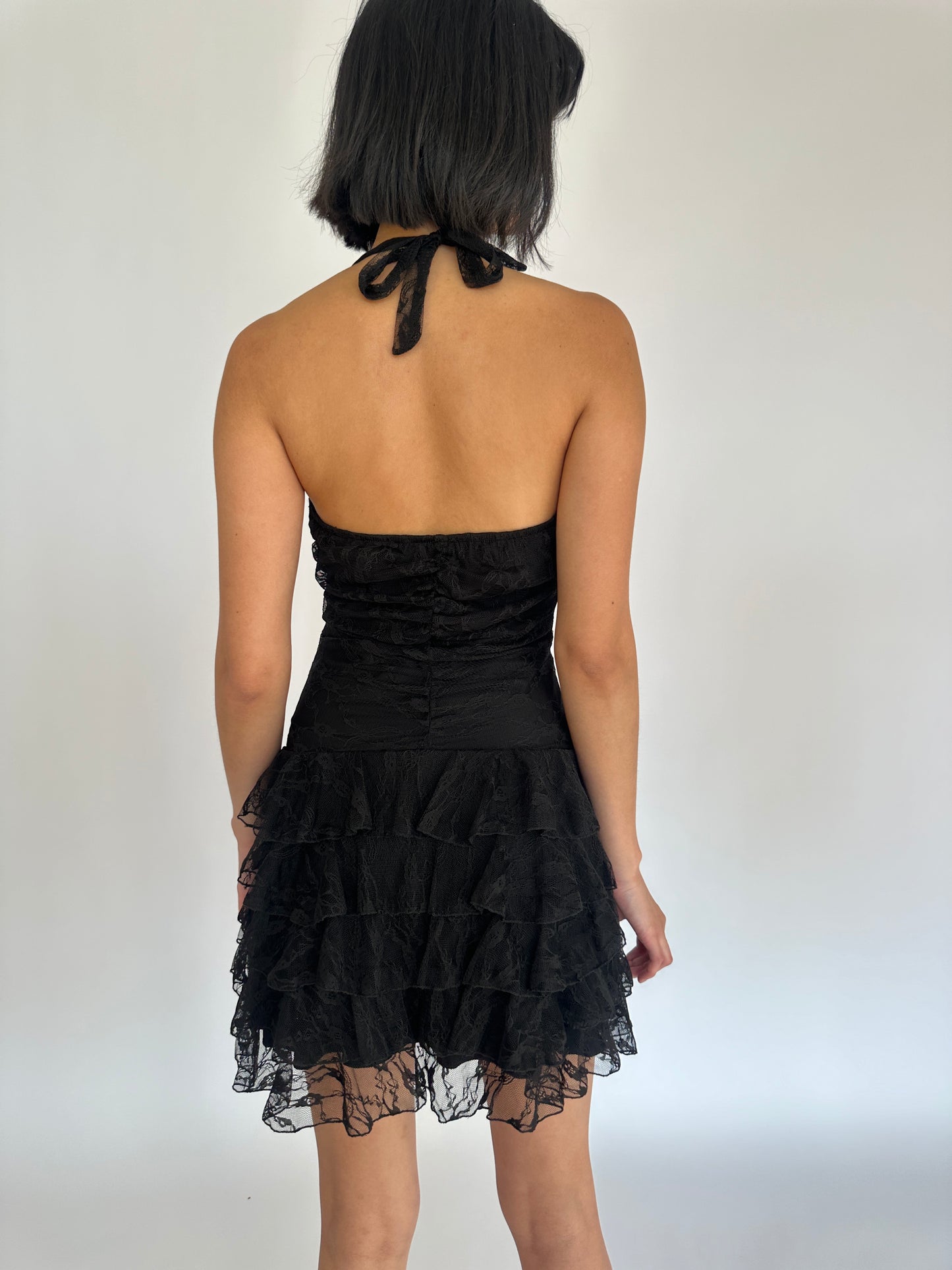 Black Lace Mini Dress