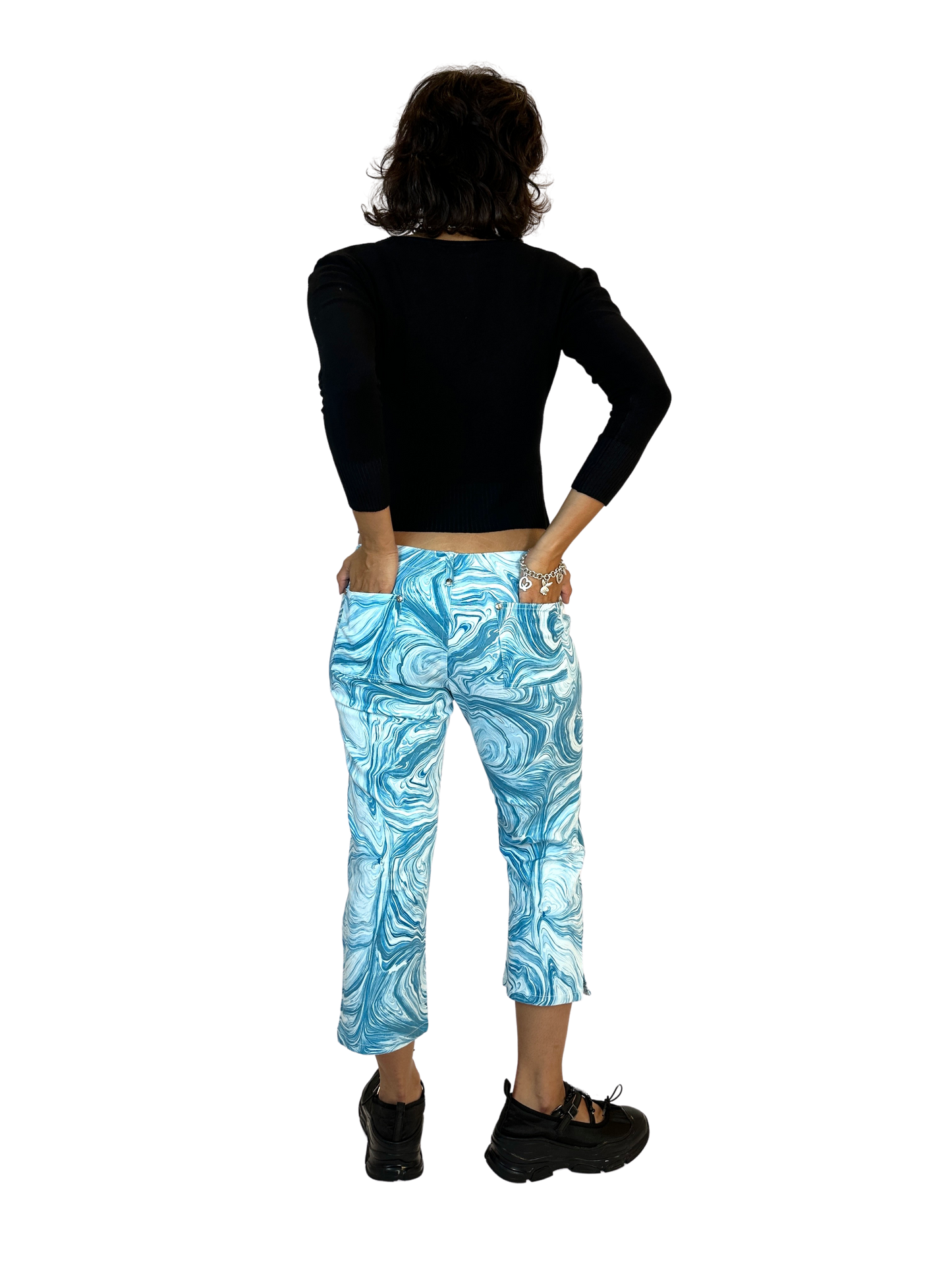 Blue Tie Dye Capris