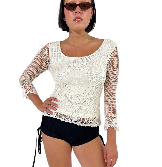 Vintage Crochet Coachella Top