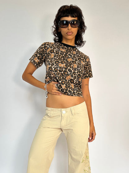 Hysteric Glamour Leopard Print Baby Tee