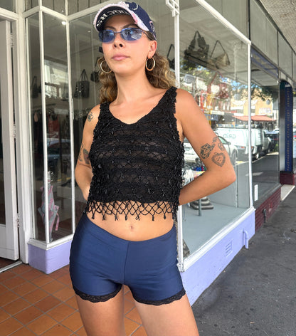 Naomi Navy & Lace Short