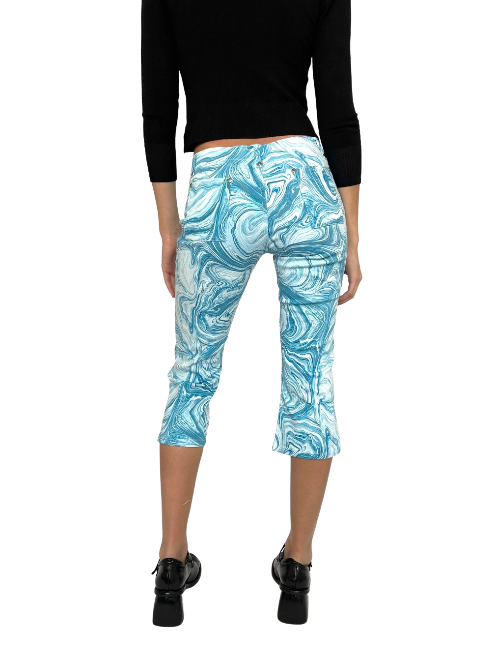 Blue Tie Dye Capris