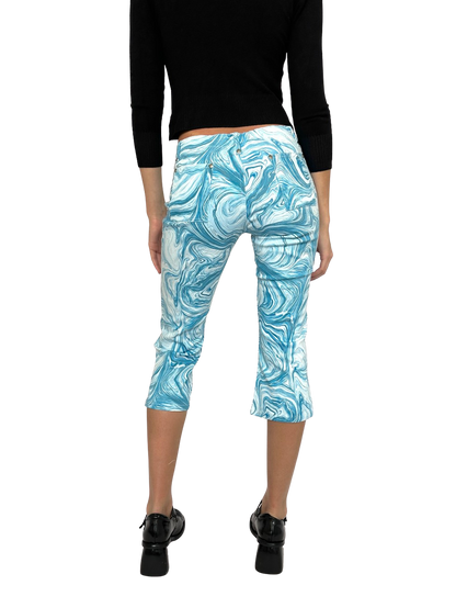 Blue Tie Dye Capris