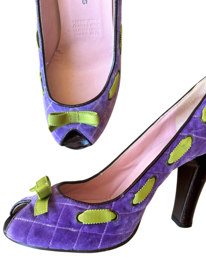 Marc Jacobs Purple Velvet Pumps