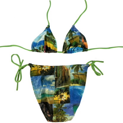 2000s Beach Scene Tropical Bikini