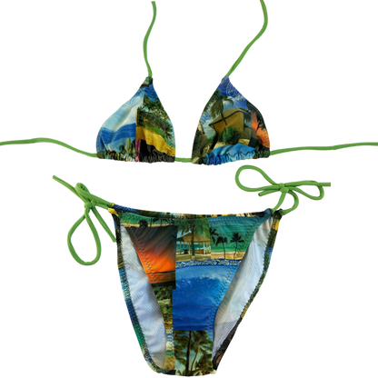 2000s Beach Scene Tropical Bikini