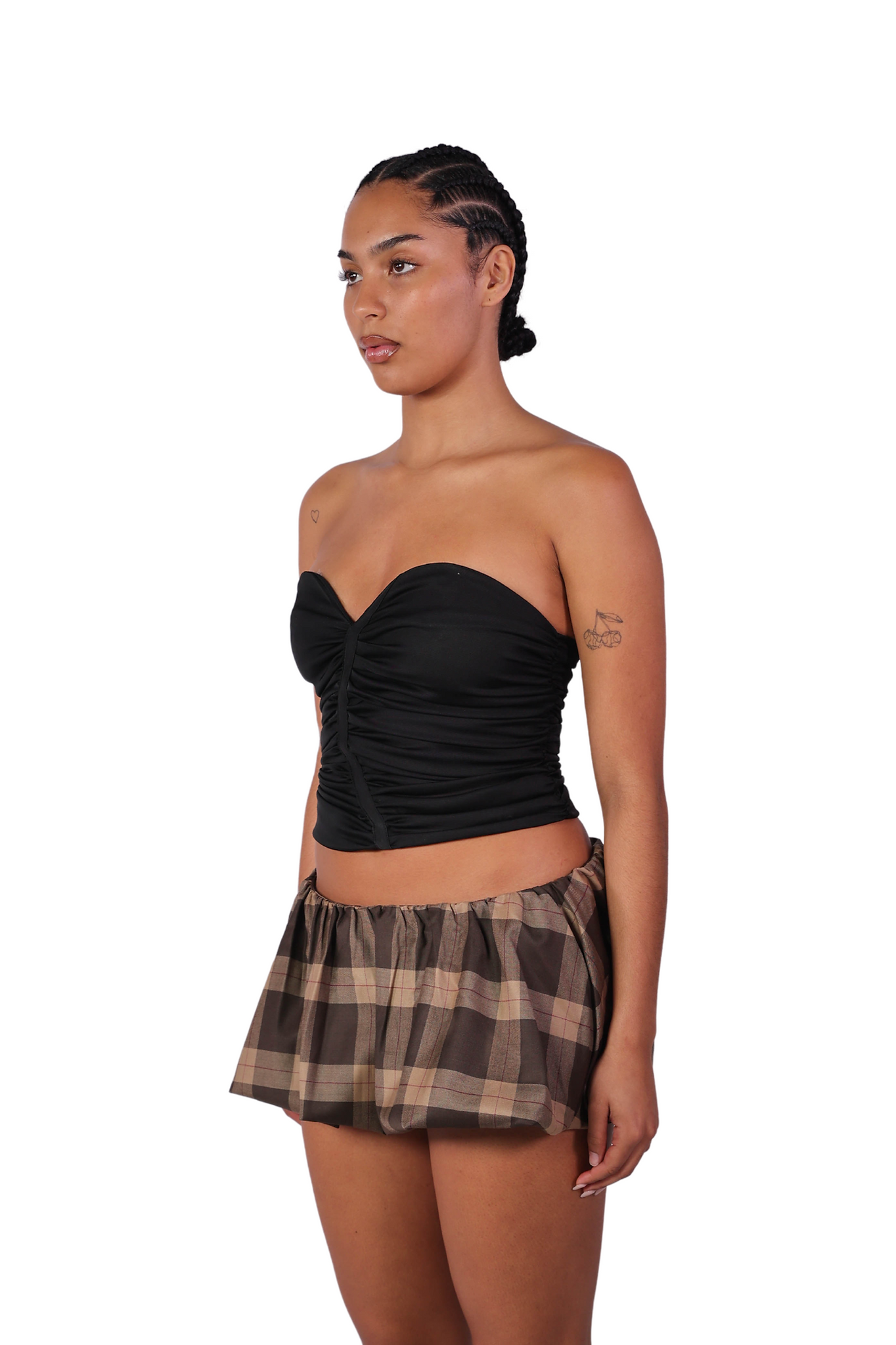 Bubble Skirt Choc Plaid