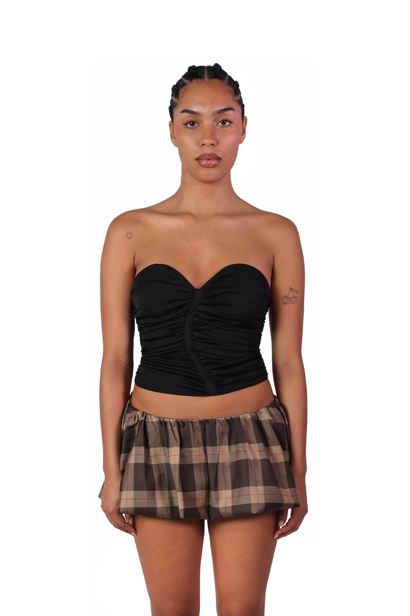 Bubble Skirt Choc Plaid