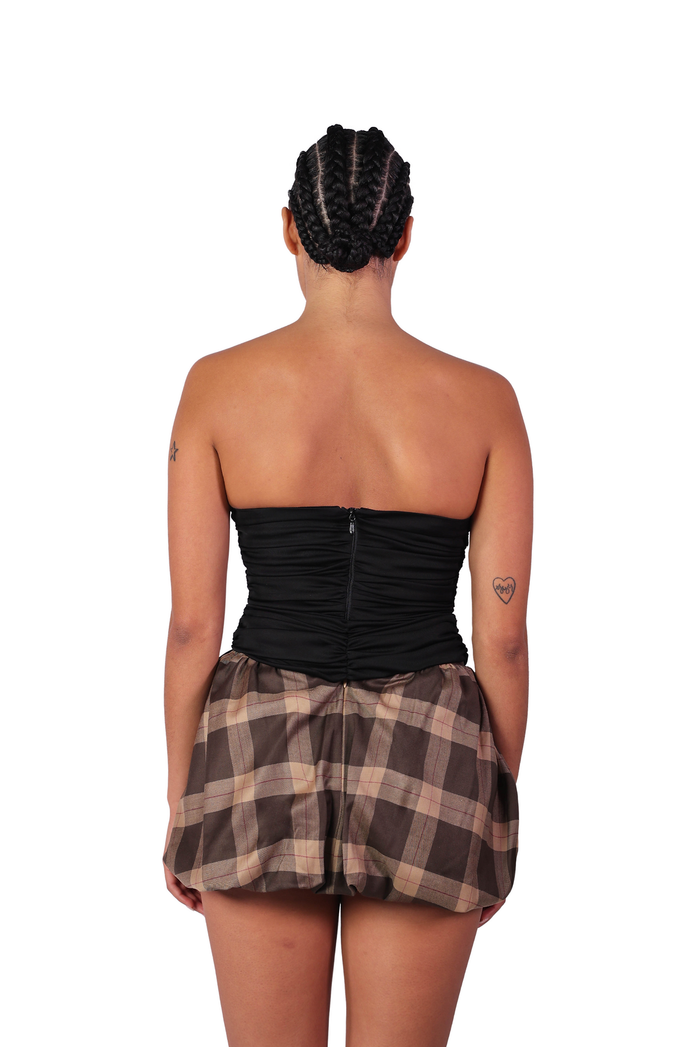 Bubble Skirt Choc Plaid