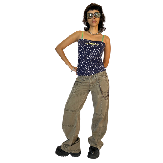 Cargo Pants With Diamonte Chain