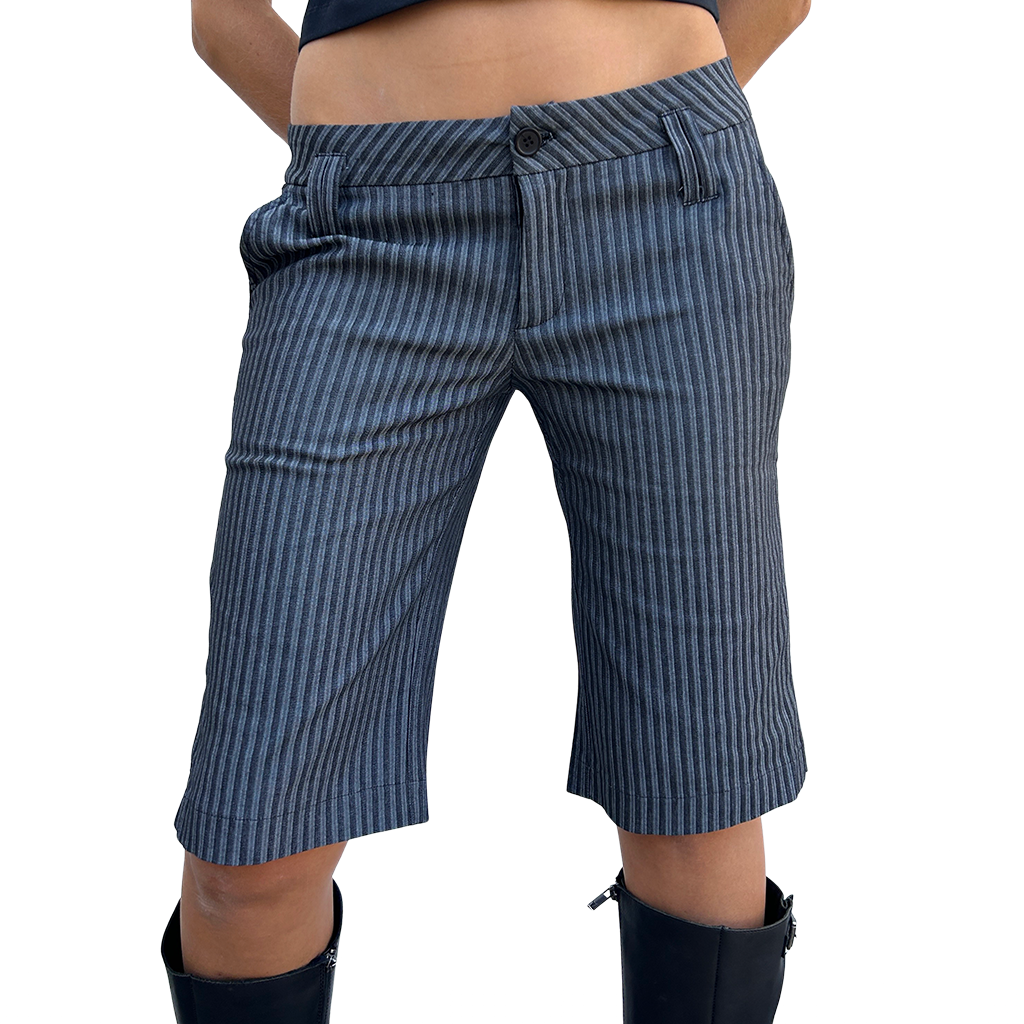 Pinstripe Charcoal Deadstock Jorts