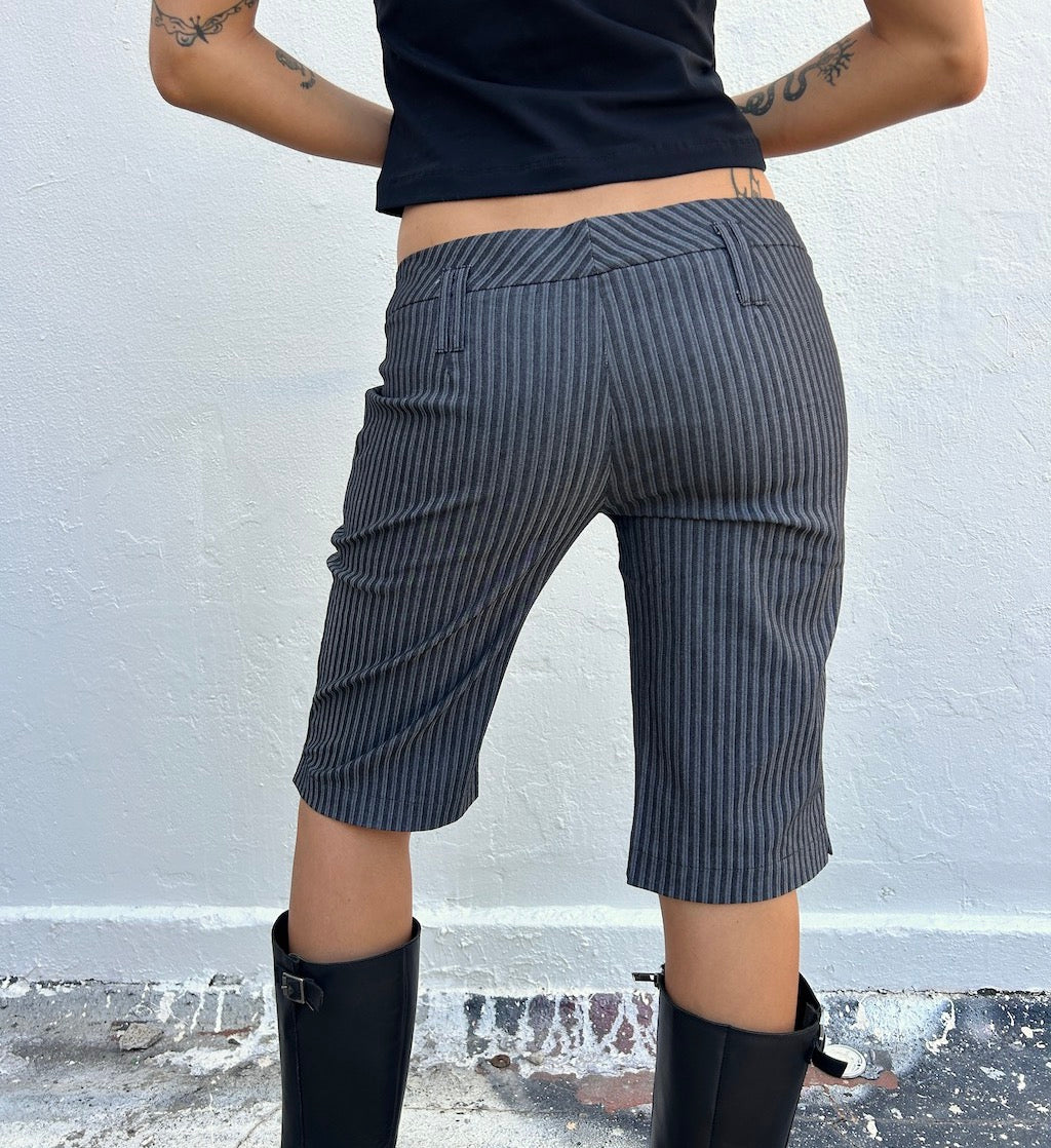 Pinstripe Charcoal Deadstock Jorts